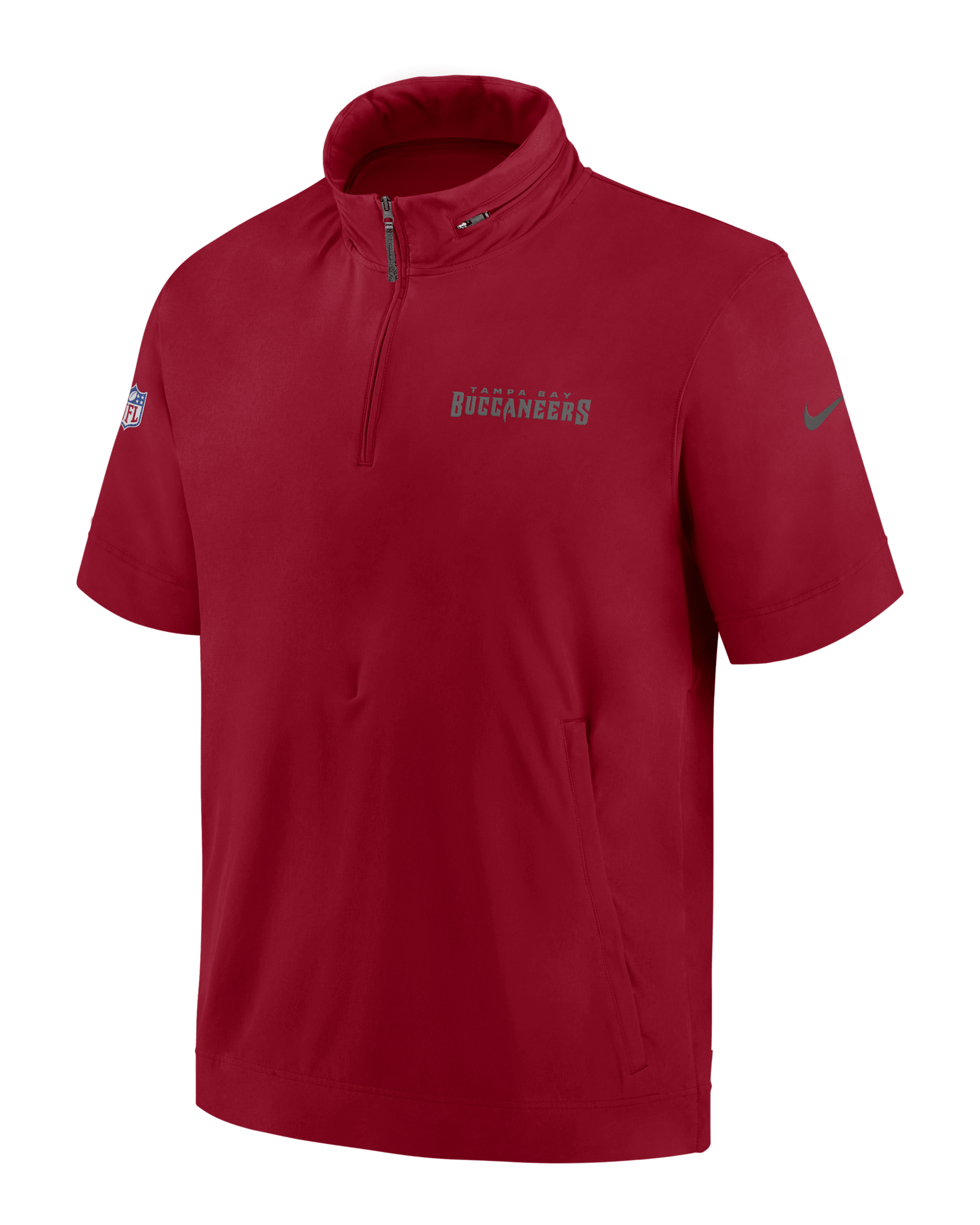 Tampa Bay Buccaneers Sideline Coach Men's Nike NFL 1/2-Zip Short